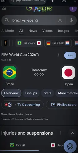 Brazil vs Jepang