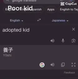 Like poor kid 