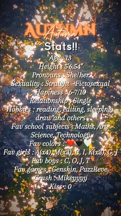 「 ✦ Autumn Stats ✦ 」