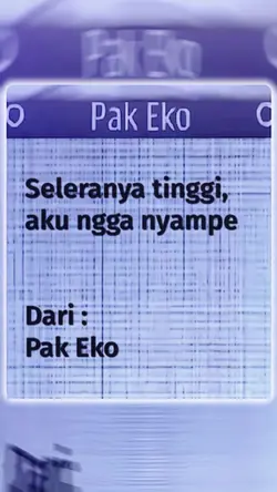 Seleranya tinggi