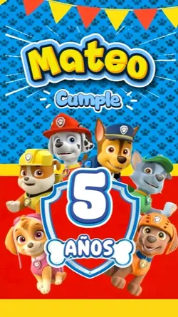 Paw Patrol invitacio