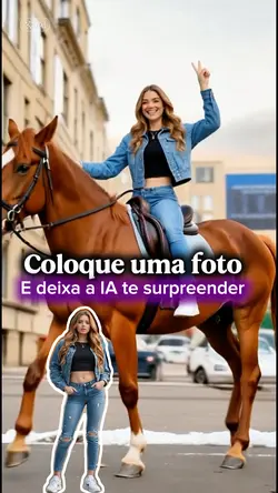 montada no cavalo