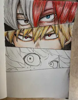 Drawing Deku's eyes