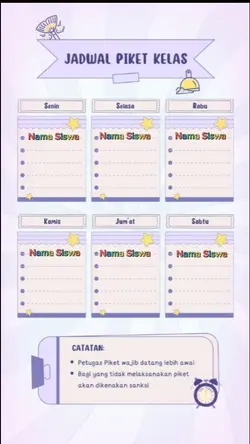 jadwal piket kelas