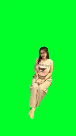 green screen cewek