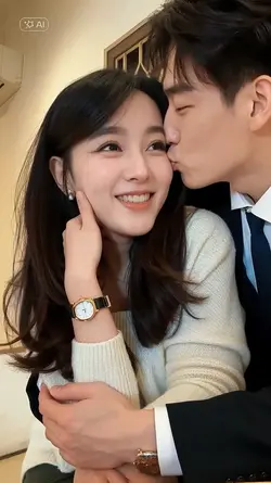 kiss and hugged