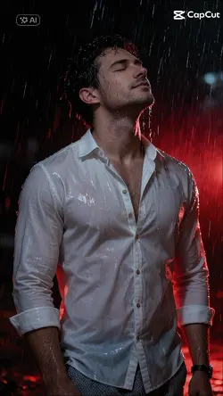 homem na chuva IA