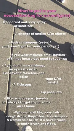 Necessities bag!