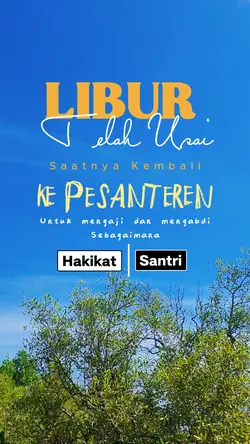 Libur telah usai