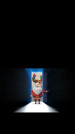 Santa opens the door