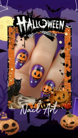 spooky nail design