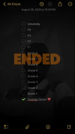 Note end school