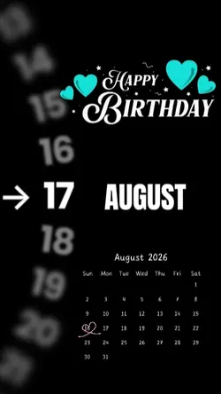 HBD 17 AUGUST 2026