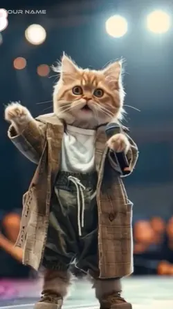 Funny Ai cat concert
