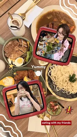eating with friends