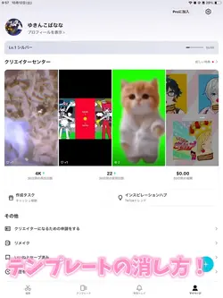 テンプレートの消し方！