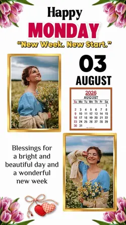 Monday 3 August 2026