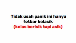 tidak usah panik ini