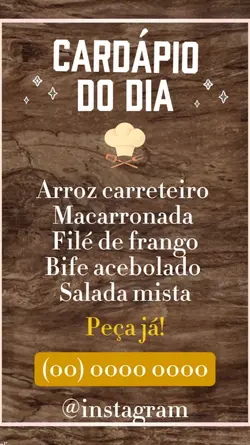 Cardápio do dia 