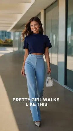 AI Pretty girl walk
