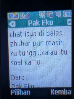 chat isya di balas