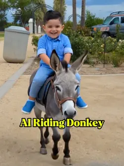 AI riding Donkey