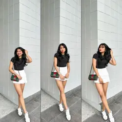 three photos