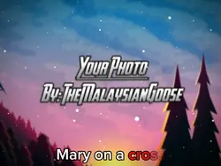 Mary on a cross