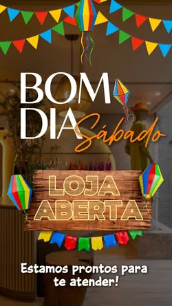 Loja aberta Sábado 