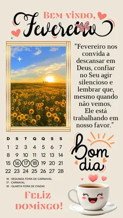 Bom dia, fevereiro!