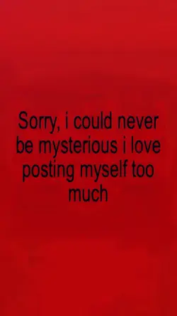 sorry i could never