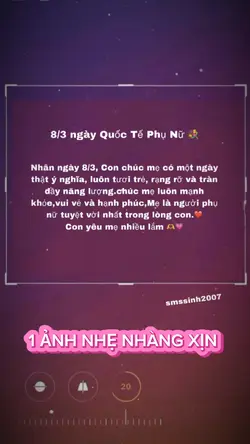 Chúc mẹ 8/3 ý nghĩa 