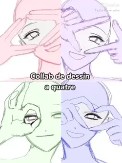 collab dessin à 4
