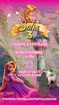 Invitacion Rapunzel