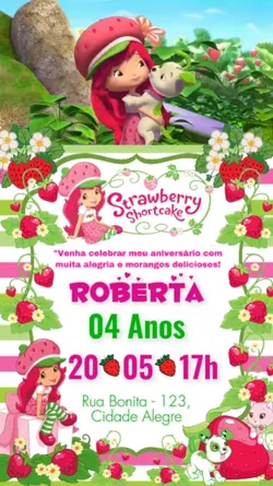 Convite Strawberry