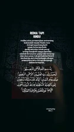 Redha tapi rindu