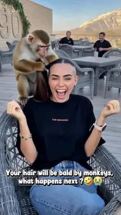 bald by monkeys