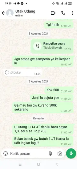 versi hutang
