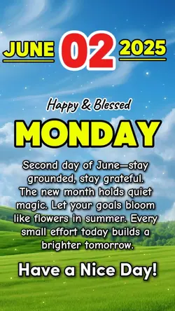 June 02, Monday