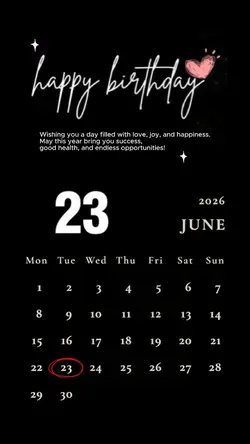 Birthday 23 June