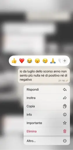 io non sento niente