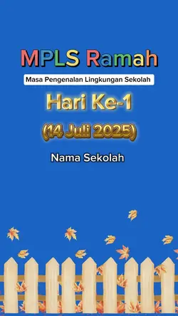 hari pertama sekolah