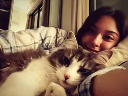 me and cat