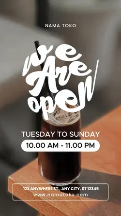We are open