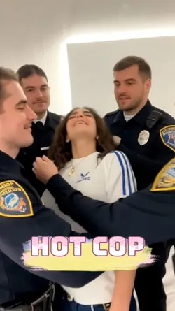 Hot cop hug me