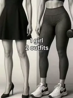 1 girl 2 outfiits