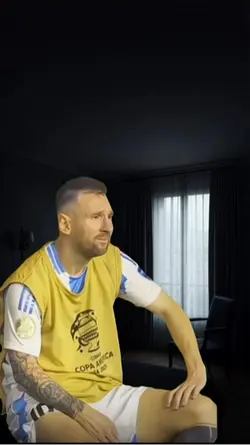 Messi crying face