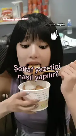 şeffaf yazı