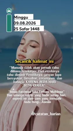 Minggu 09 Agustus 