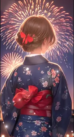 花火…見上げる後ろ姿🎆✨